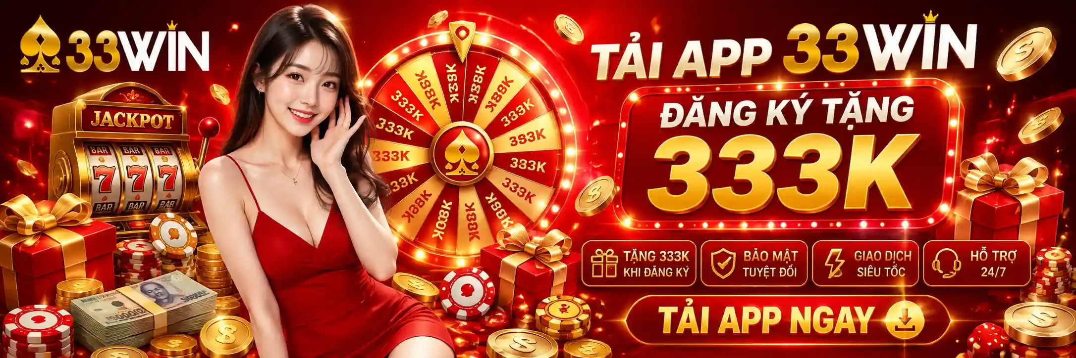 33win tải app banner