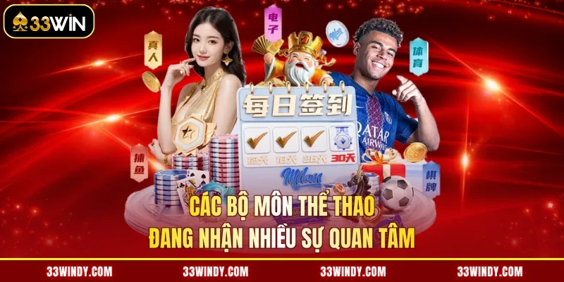 Các bộ môn thể thao đang nhận nhiều sự quan tâm